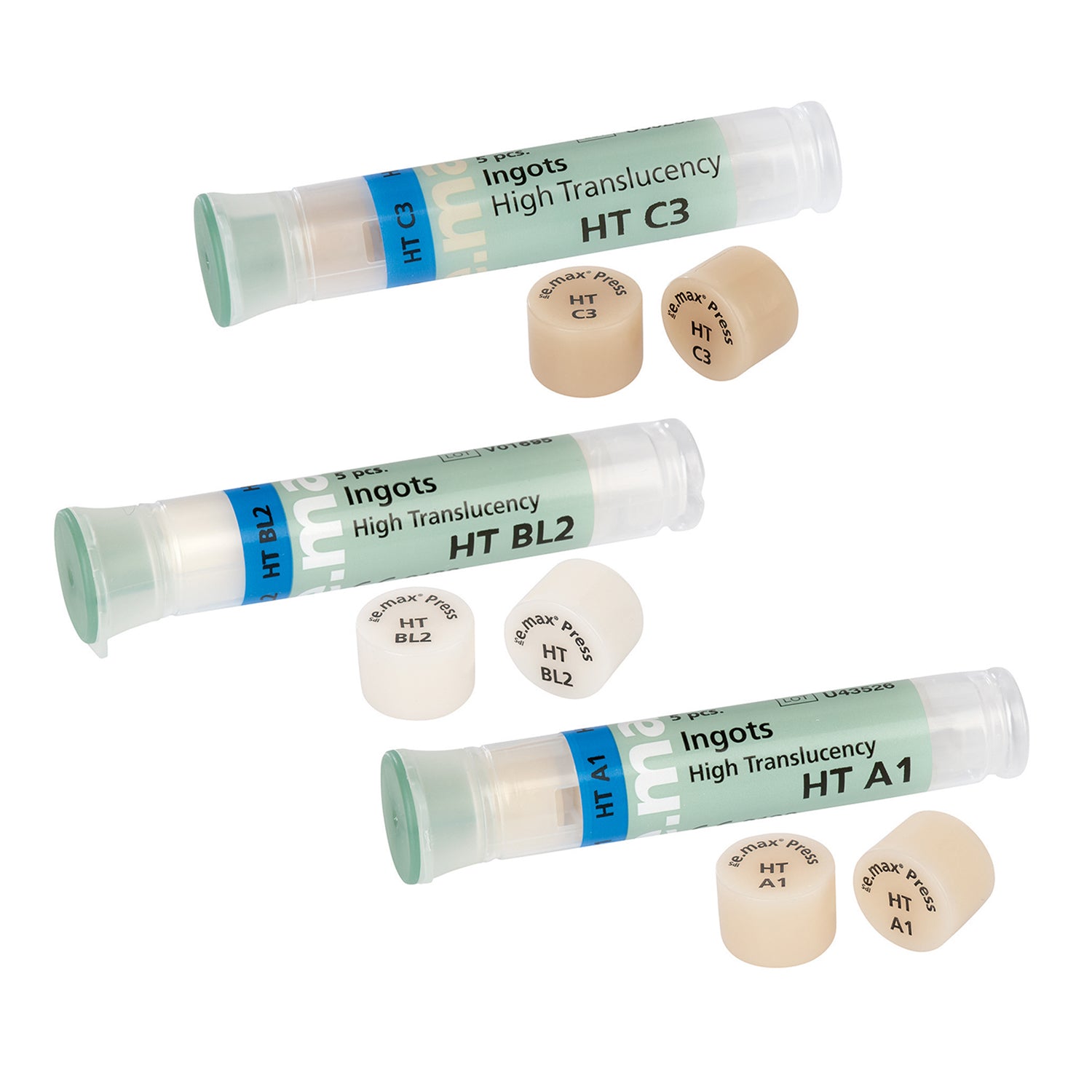 Ivoclar Vivadent Ips e.max Press HT 5 Pieces - Lithium Disilicate