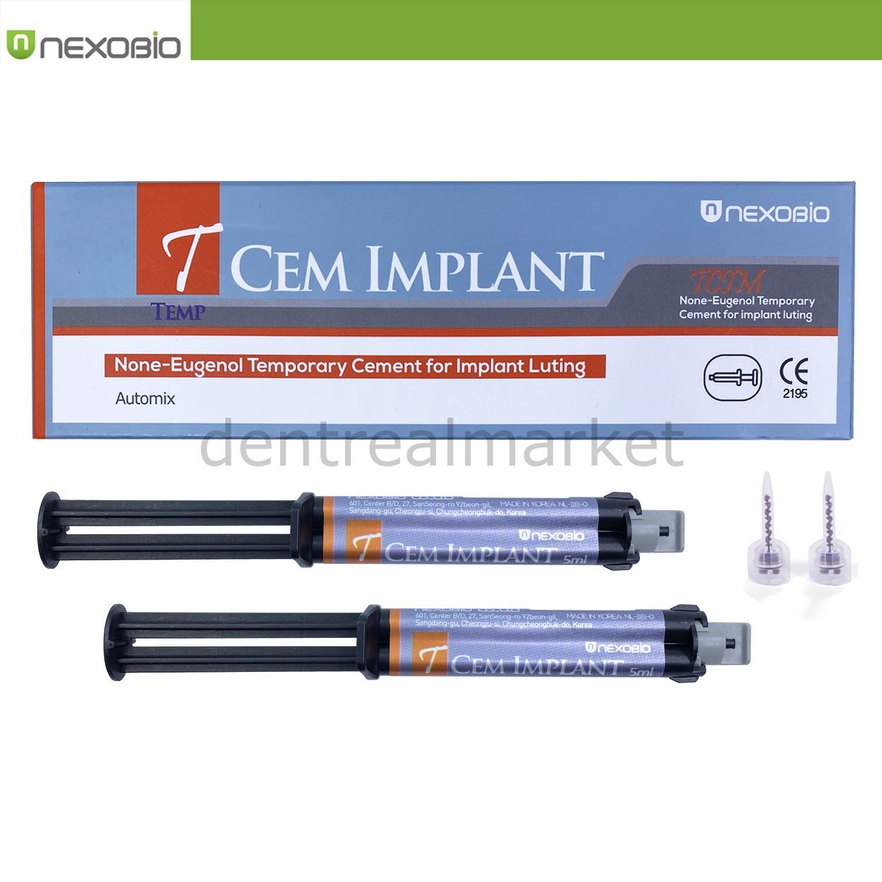 Nexobio - T-Cem Implant Adhesive Cement Automix 2*5 ml – DentrealStore