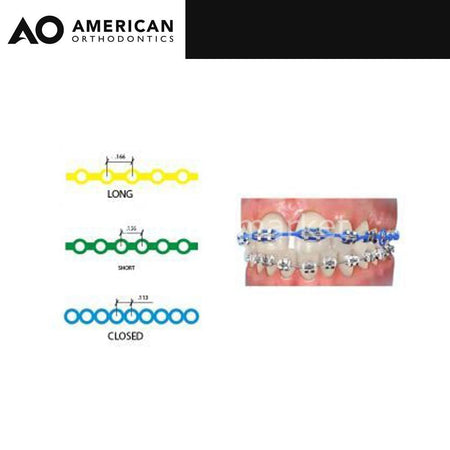American Orthodontics Plastic Colored Power Chain