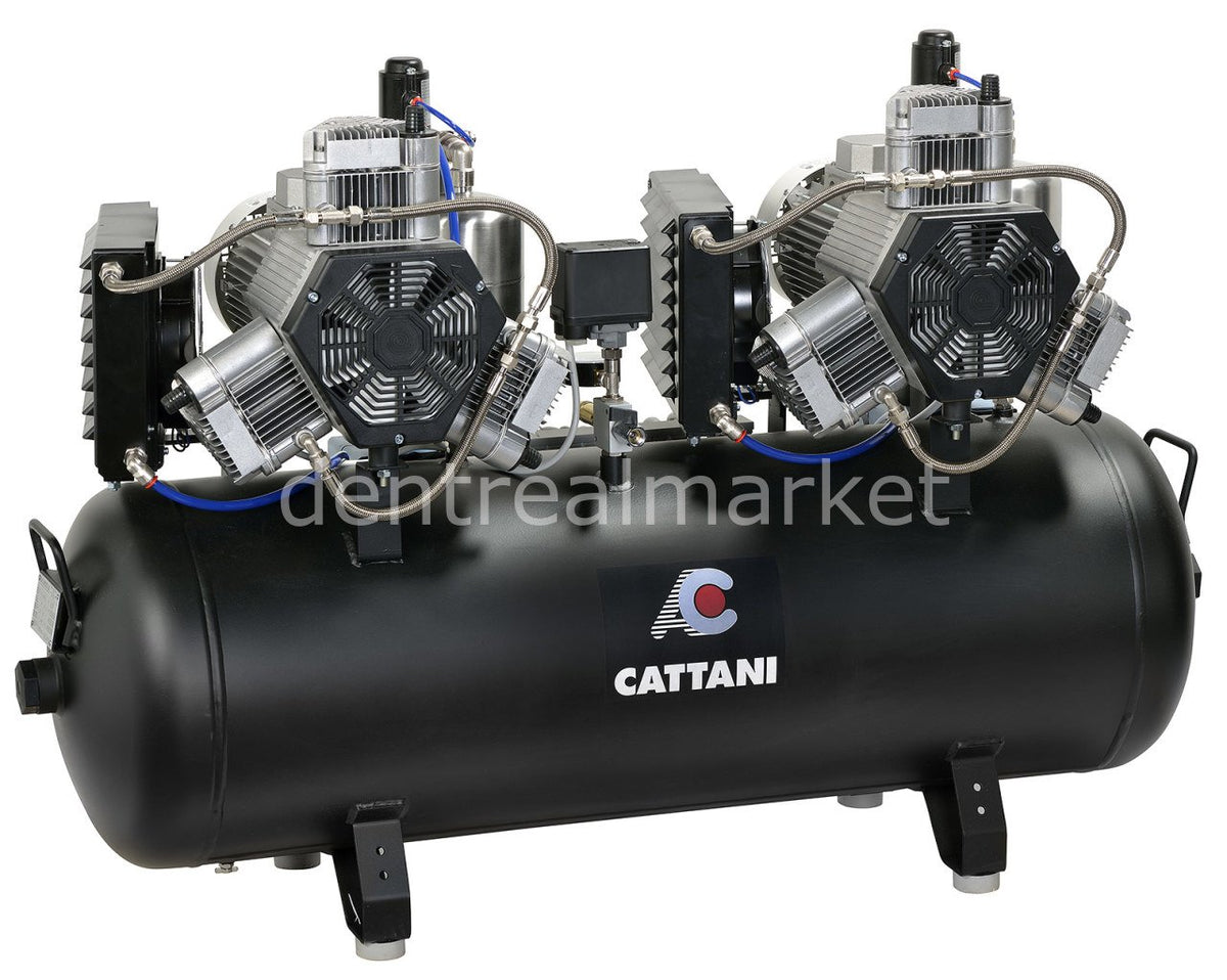 Cattani AC 600 Dryer Compressor — Dual Head, 3-Cylinder