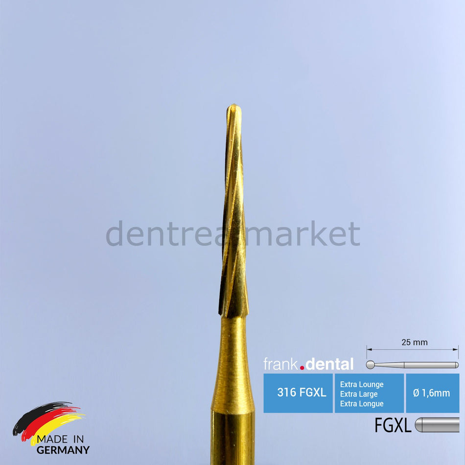 Frank Dental Titanium Root Separation Carbide Surgical Bur — Turbine 151 FGXL