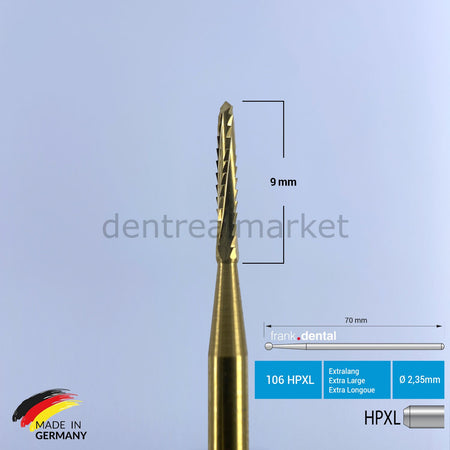Frank Dental Titanium Carbide Lindemann Surgical Bur - 162 HPXL