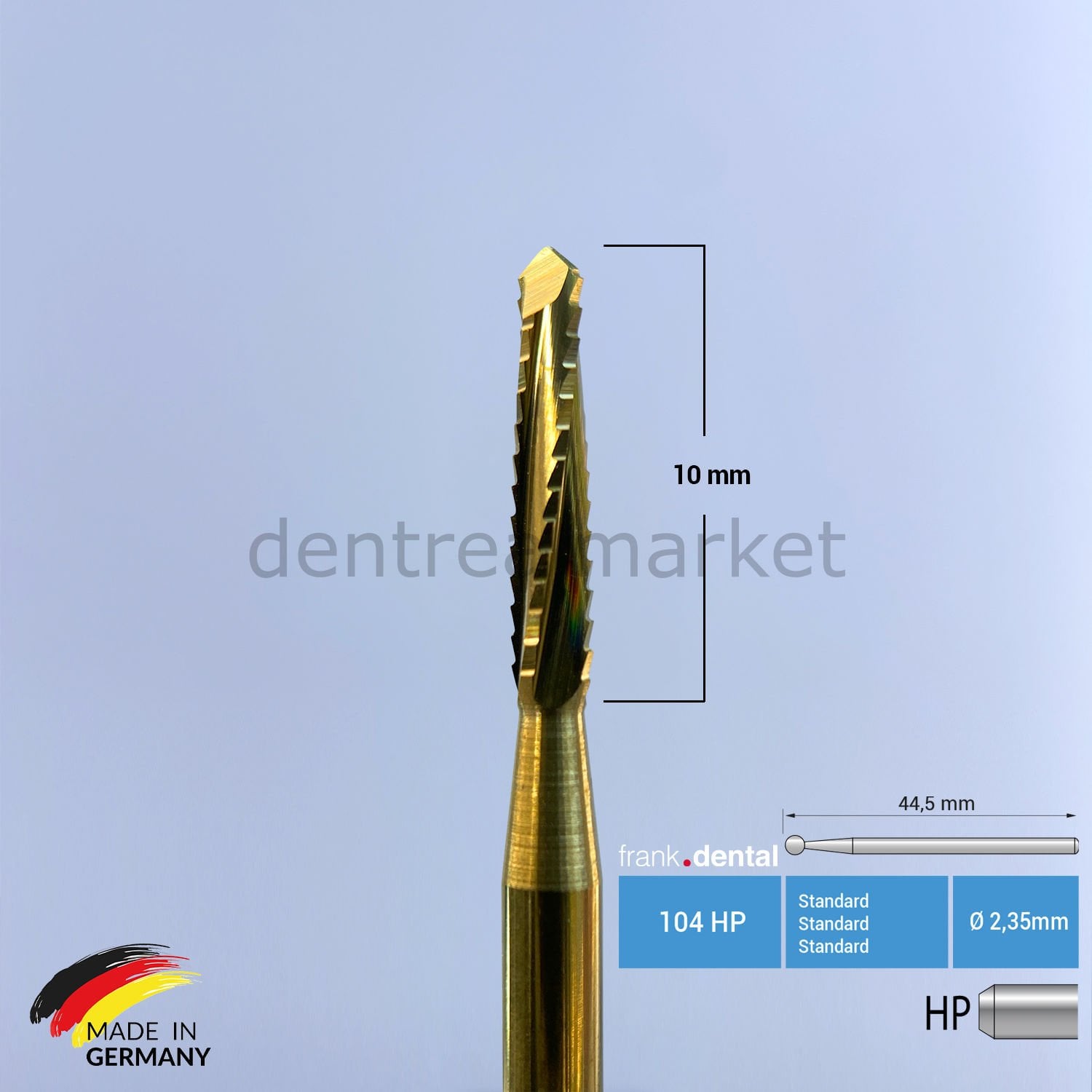 Frank Dental Titanium Carbide Lindemann Surgical Bur - 166 HP