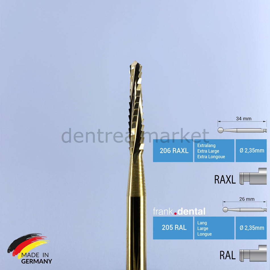 Frank Dental Titanium Carbide Lindemann Surgical Bur 166 RAL RAXL
