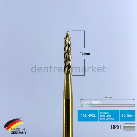 Frank Dental Titanium Lindemann Surgical Bur 70 mm - 166A HPXL