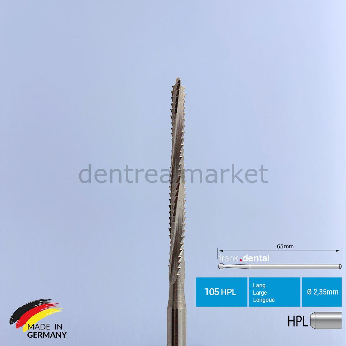 Stainless Steel Lindemann Bone Cutter - 168RF - Surgical Dental Bur