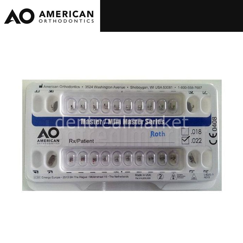 American Orthodontics Mini Master Metal Bracket + Tubes