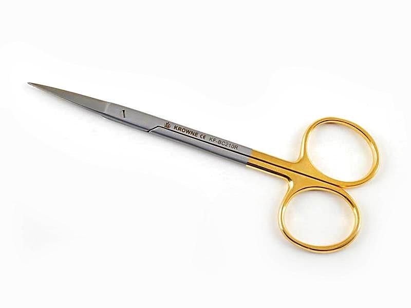 Krowne Iris Surgical Scissors 11 cm TC Straight