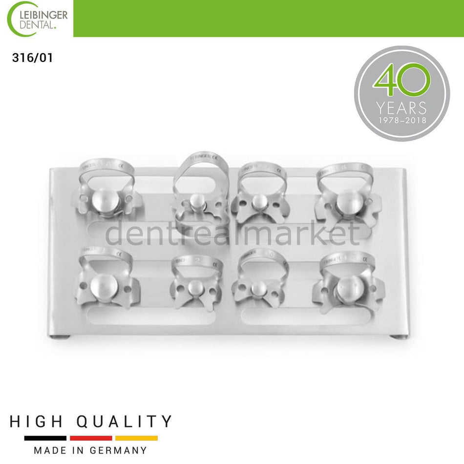 Leibinger Rubber Dam 8-Piece Clamp Set