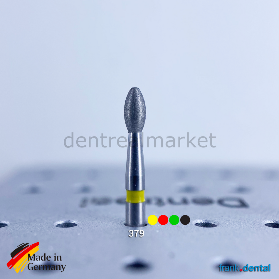 DentrealStore - Frank Dental Dental Natural Diamond Dental Burs - 379 - For Turbine - 5 Pcs