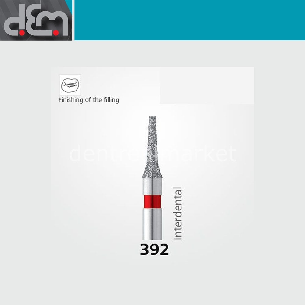 Dx Dentex 392 Synthetic Diamond Bur Needle Tip - 10 pcs