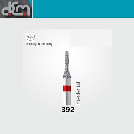 Dx Dentex 392 Synthetic Diamond Bur Needle Tip - 10 pcs