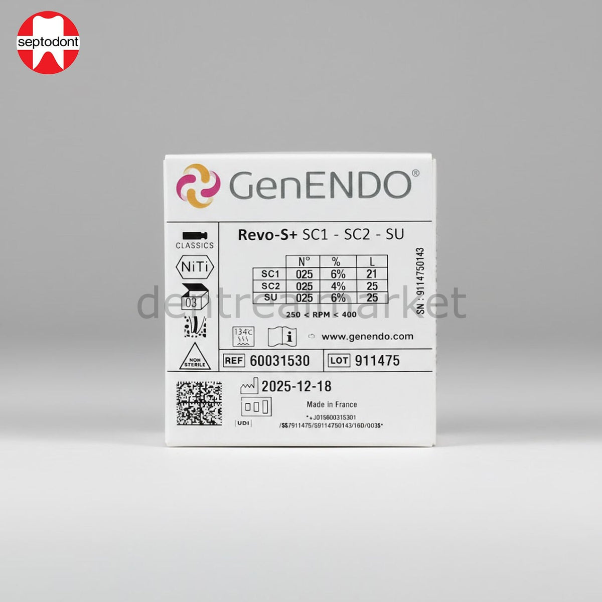 Septodont GenENDO Revo-S+ Assortment - 3-File Set