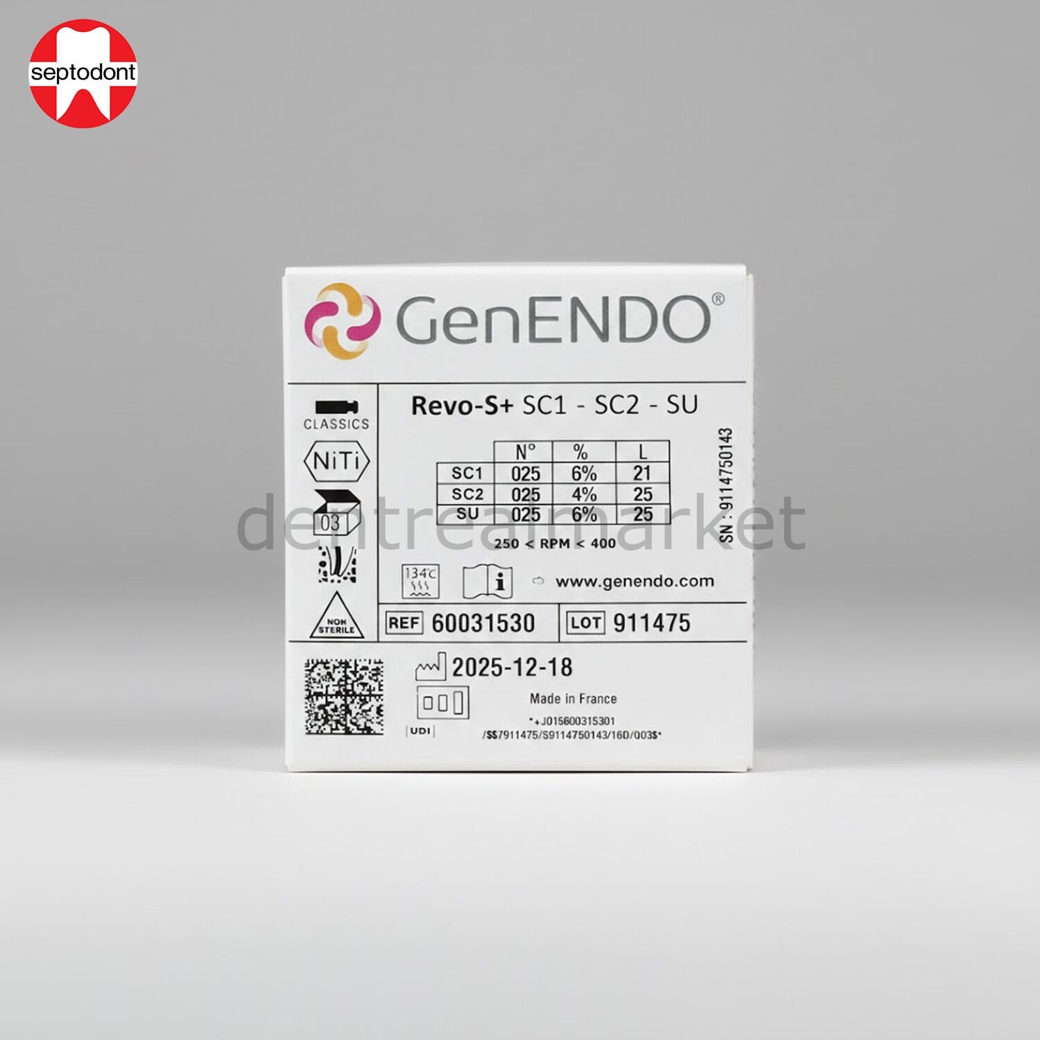 Septodont GenENDO Revo-S+ Assortment - 3-File Set