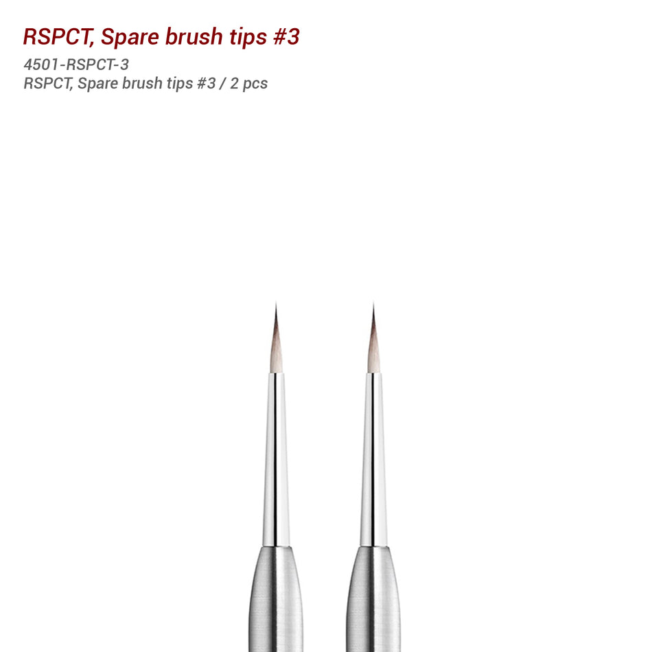 RSPCT , Synthetic Brush Tips - Spare Brush Tips #3 -2 Pcs