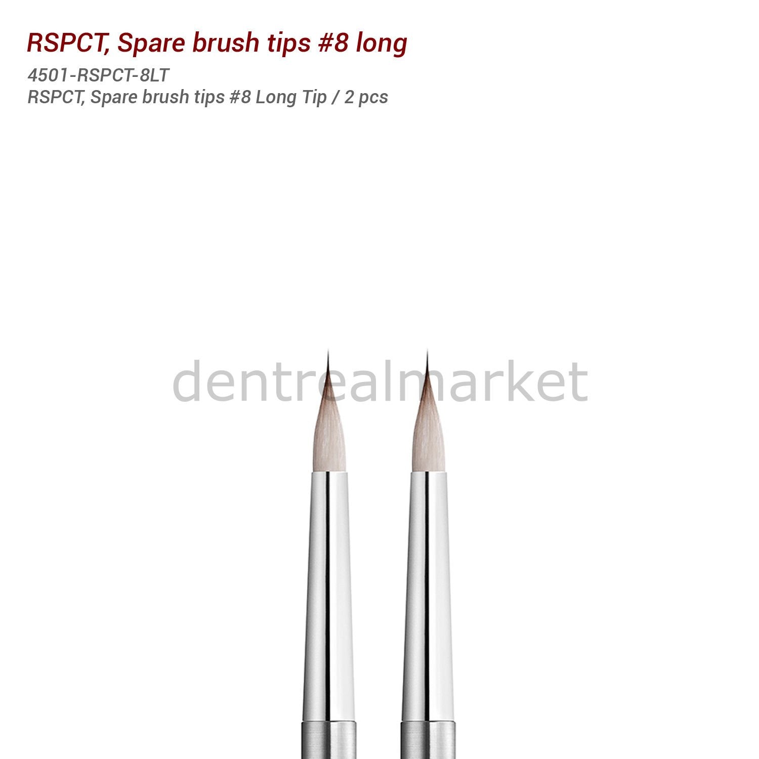 Smile Line RSPCT Spare Synthetic Brush Long Tips #8 2 pcs