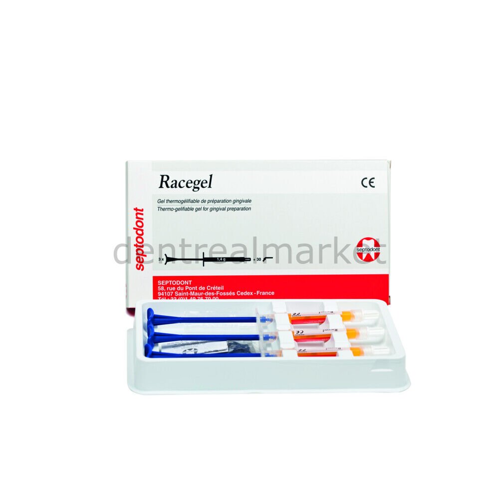 Septodont Racegel Aluminum Chloride Retraction Gel 3x1.4g Syringe