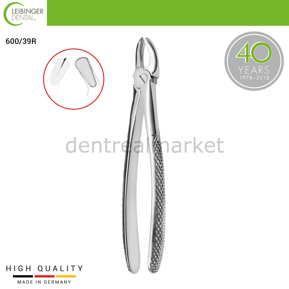 Leibinger Pediatric Extraction Forceps for Upper Molars, Right - Fig. 39R
