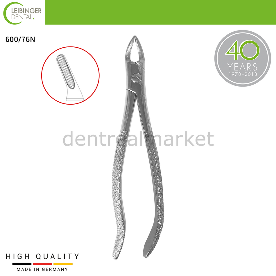 Leibinger Extraction Forceps for Narrow Upper Roots - Fig. 76N