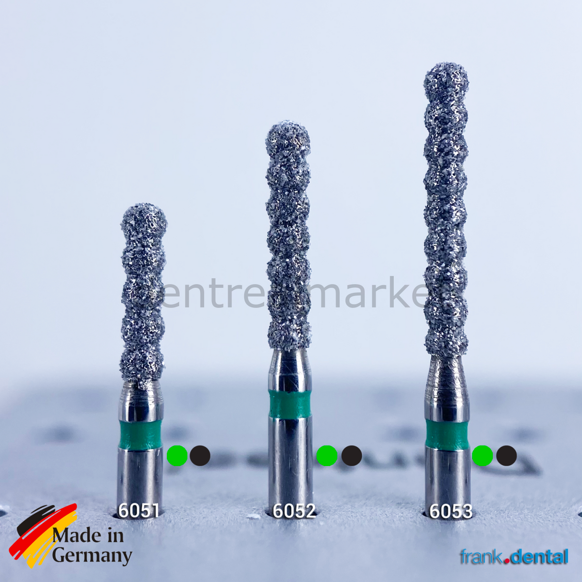 Frank Dental Natural Diamond Bur - Spiral - Turbine 6053 - Pack of 5