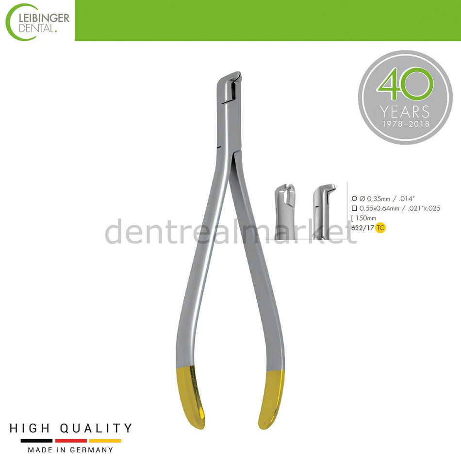 DentrealStore - Leibinger Orthodontic Forceps - Distal End Cutter TC (Safety Hold) - 150 mm
