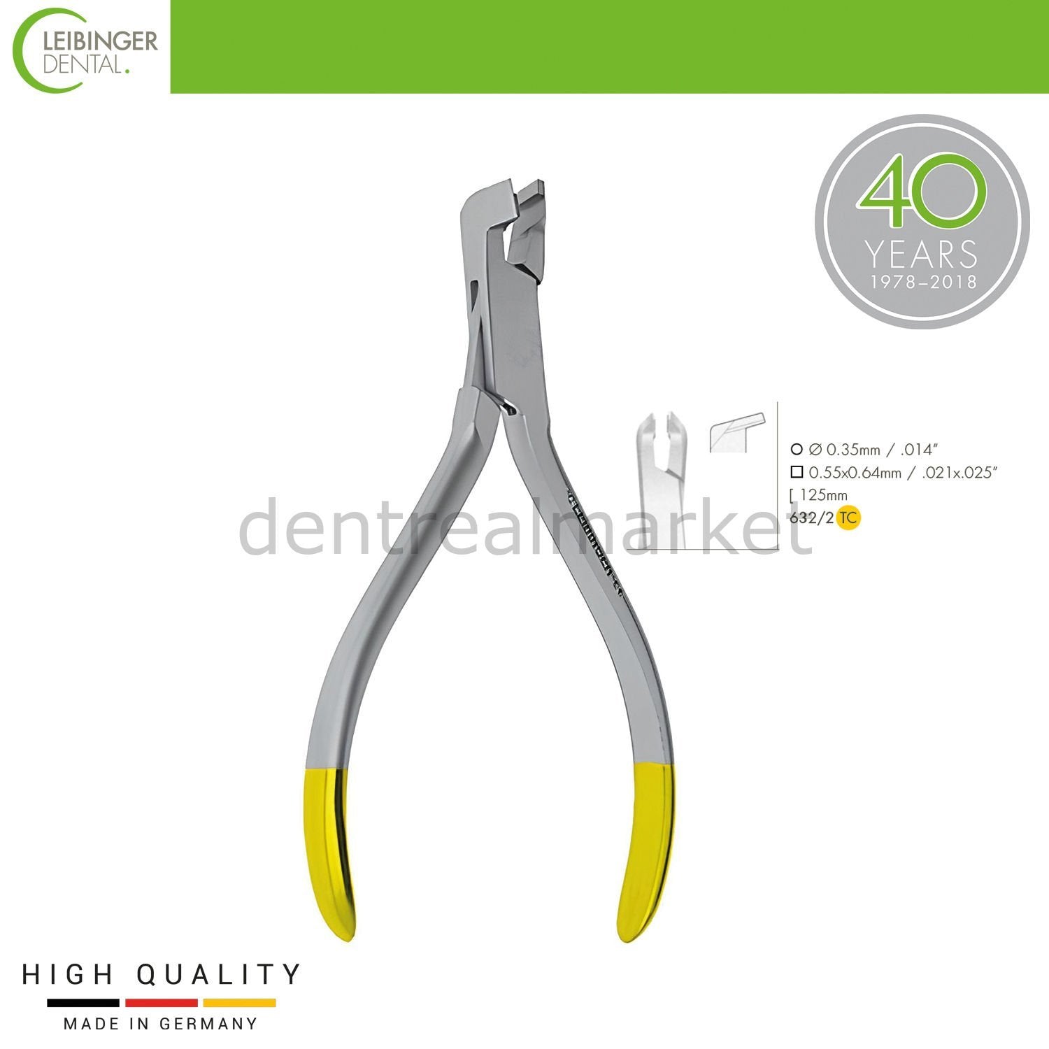 DentrealStore - Leibinger Orthodontic Forceps - Ligature Cutter TC - 125 mm