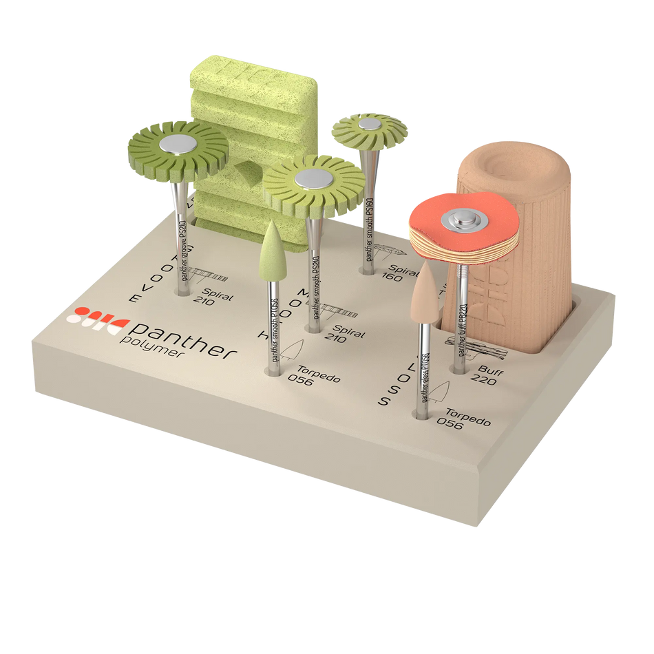 Panther Polymer Kit – Polishing and Finishing of Temporary & Permanent Composites