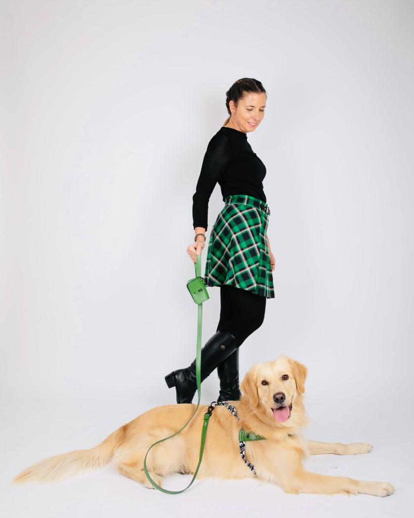 Hands Free Dog Leashes / Animal Leash Collar Vegan Leather Safe