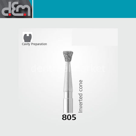 Dx Dentex DX Synthetic Diamond Bur 805 — Inverted Cone — Pack of 10