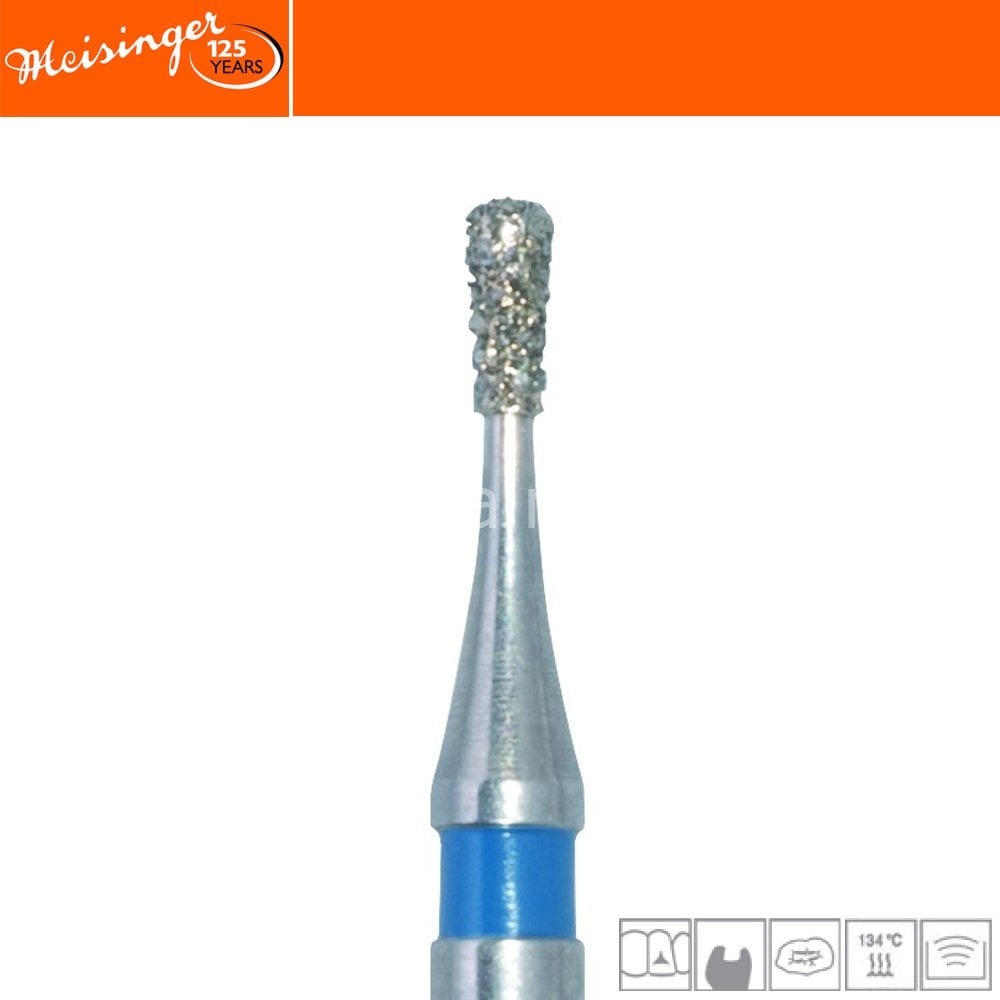 Meisinger 809 Synthetic Diamond Bur - Pack of 5 - Inverted Cone