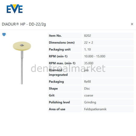 Eve Diadur HP Composite & Porcelain Adjustment Rubber - DD-22/2g