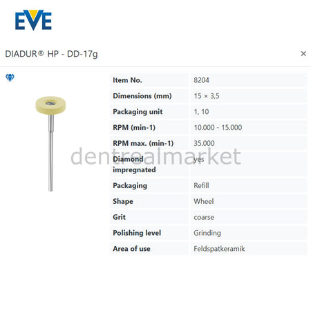 Eve Diadur HP Composite & Porcelain Adjustment Rubber - DD-17g