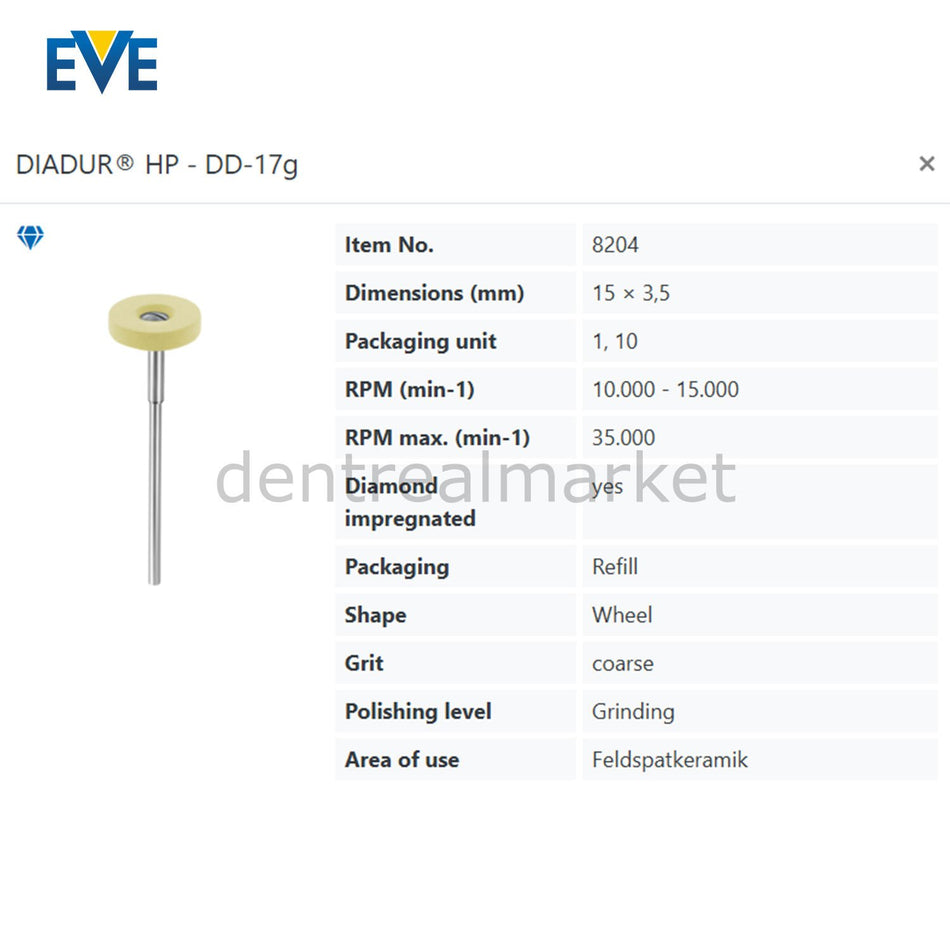 Eve Diadur HP Composite & Porcelain Adjustment Rubber - DD-17g
