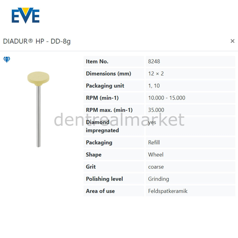 Eve Diadur HP Composite & Porcelain Adjustment Rubber - DD-8g