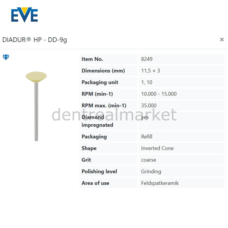 Eve Diadur HP Composite & Porcelain Adjustment Rubber - DD-9g