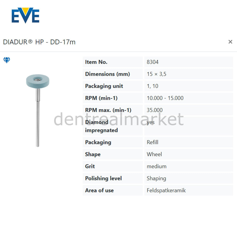 Eve Diadur HP Composite & Porcelain Adjustment Rubber - DD-17m