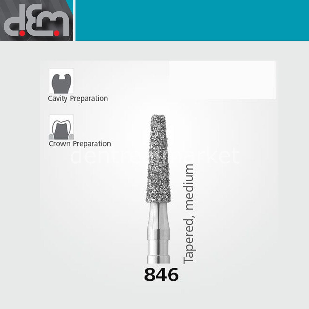 Dx Dentex DX Synthetic Diamond Bur 846 — Tapered — Pack of 10