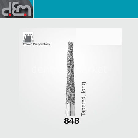 Dx Dentex DX Synthetic Diamond Bur - 848 - Tapered - Pack of 10