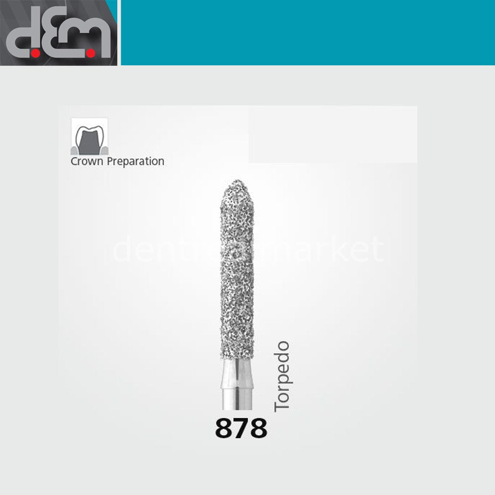 Dx Dentex DX Synthetic Diamond Bur 878 Chamfer Pack of 10