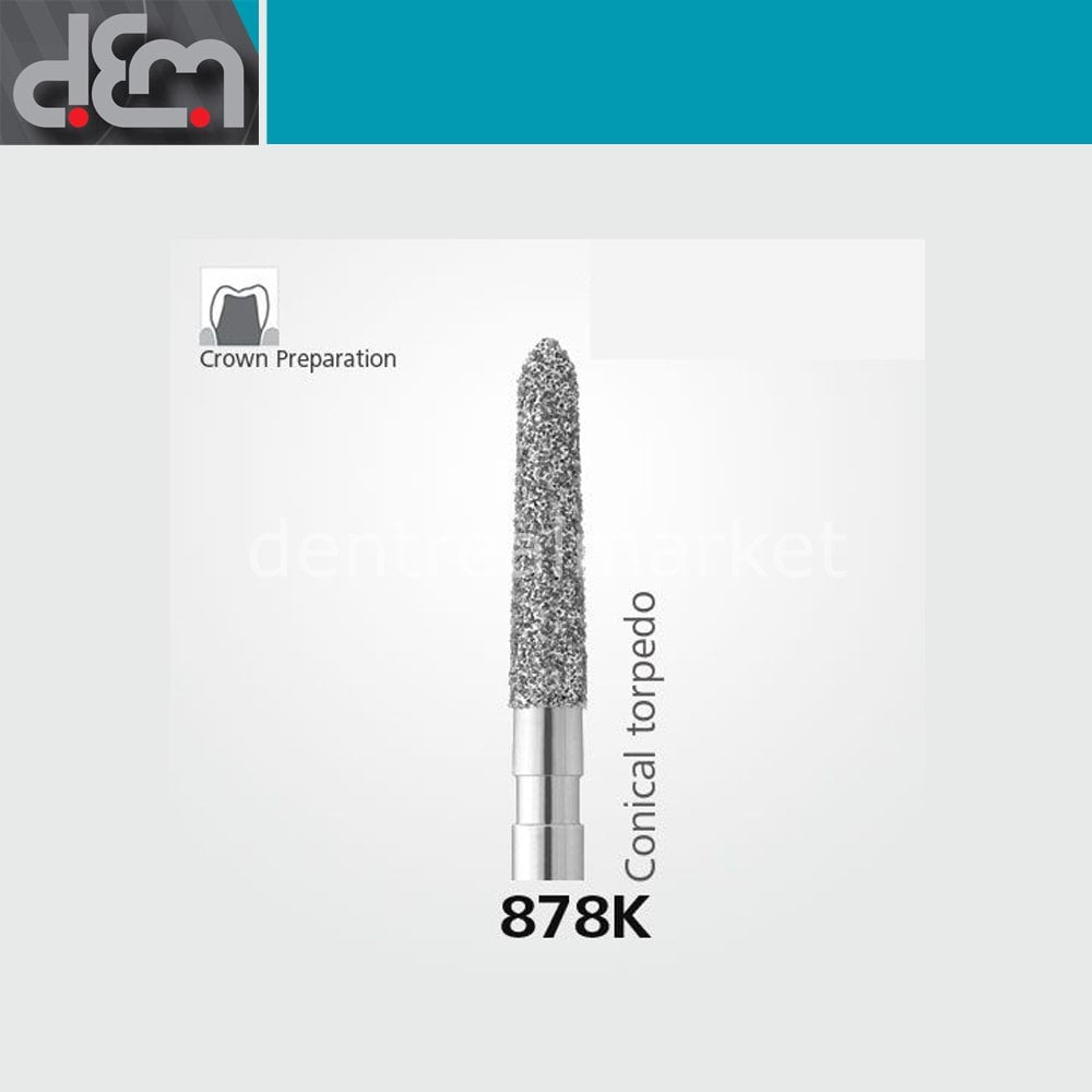 Dx Dentex DX Synthetic Diamond Bur - 878K - Chamfer - 10 pcs