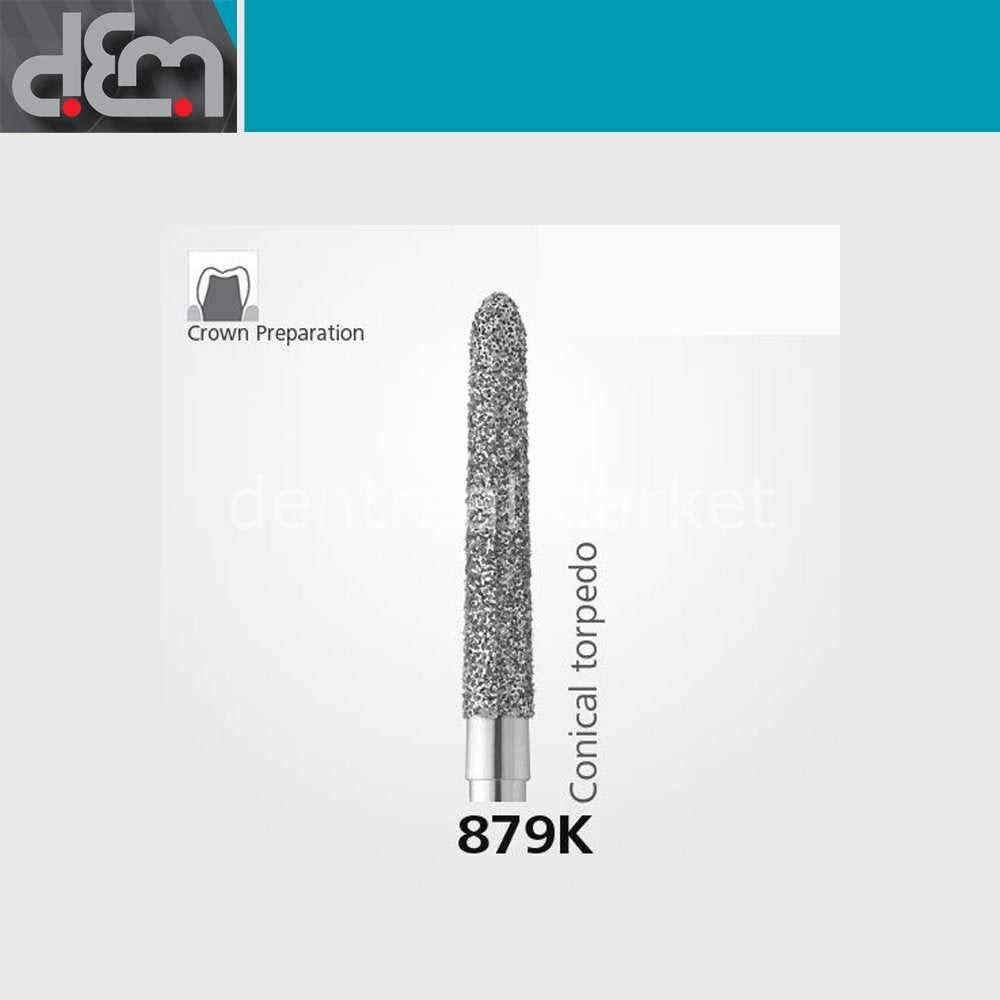 Dx Dentex DX Synthetic Diamond Bur - 879K - Chamfer - 10 pcs