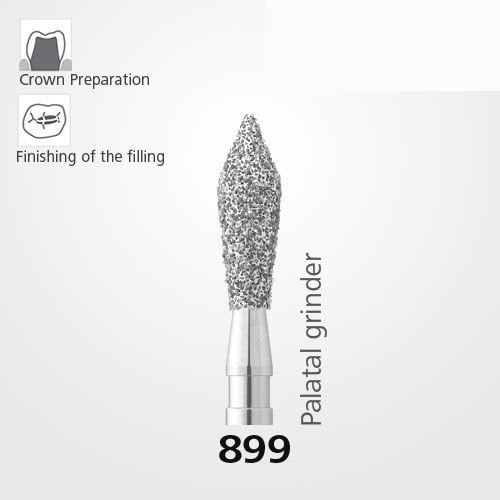 Meisinger 899 Synthetic Diamond Bur - Pack of 5 - Football - Occlusal