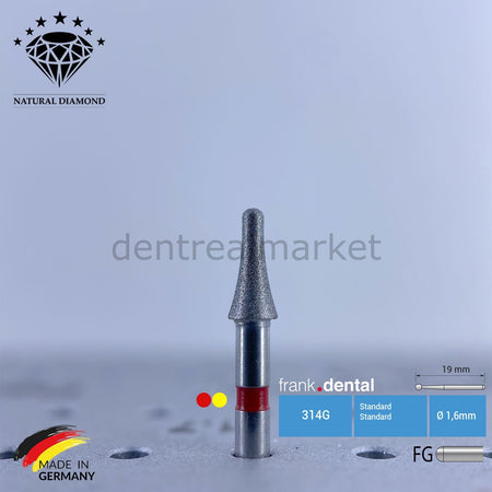 Dental Natural Diamond Bur - 973 Dental Burs - For Turbine - 5 Pcs