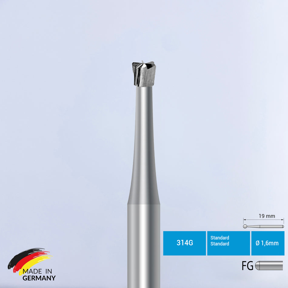 DentrealStore - Frank Dental Tungsten Carbide Burs C.2 - For Turbine - 5 Pcs