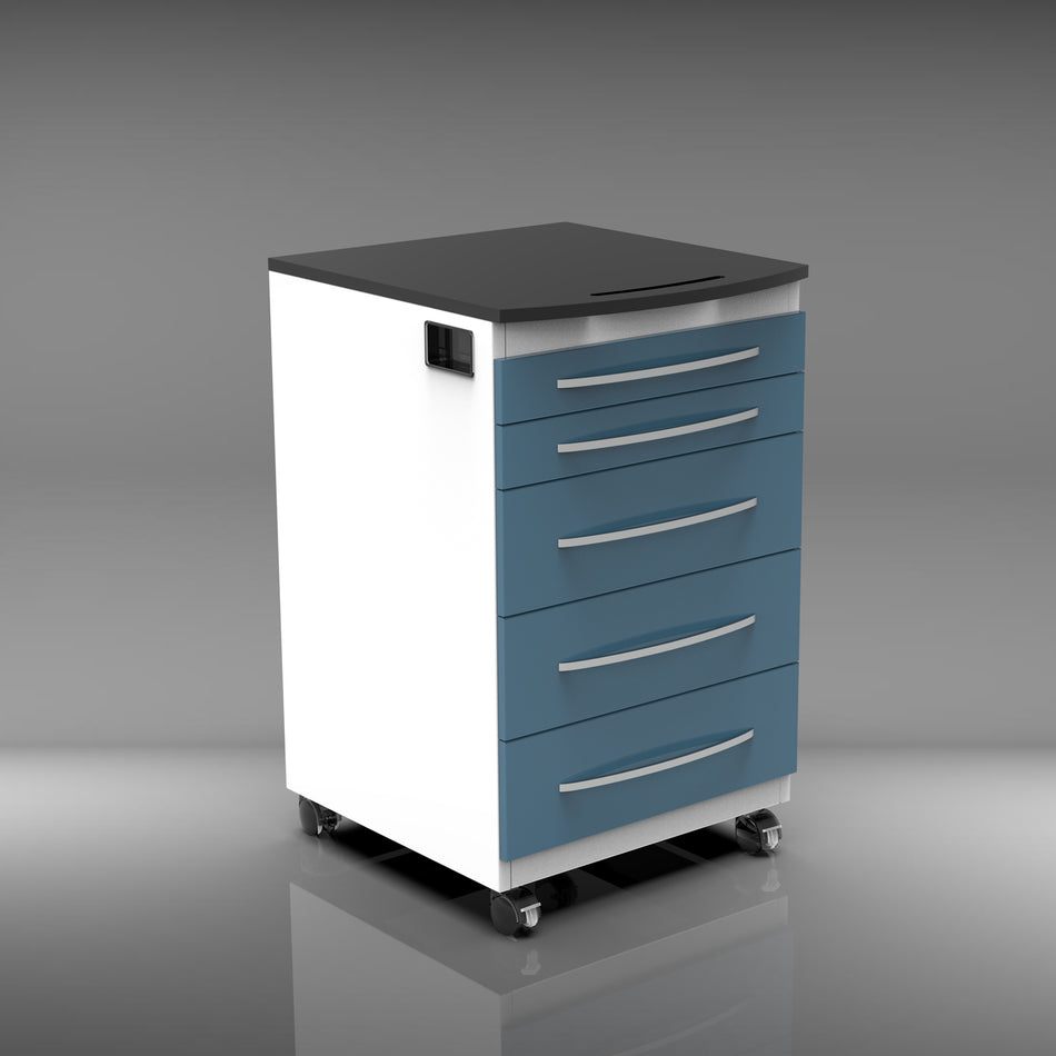 Mobile Clinic Cabinet - Corian Countertop MB03