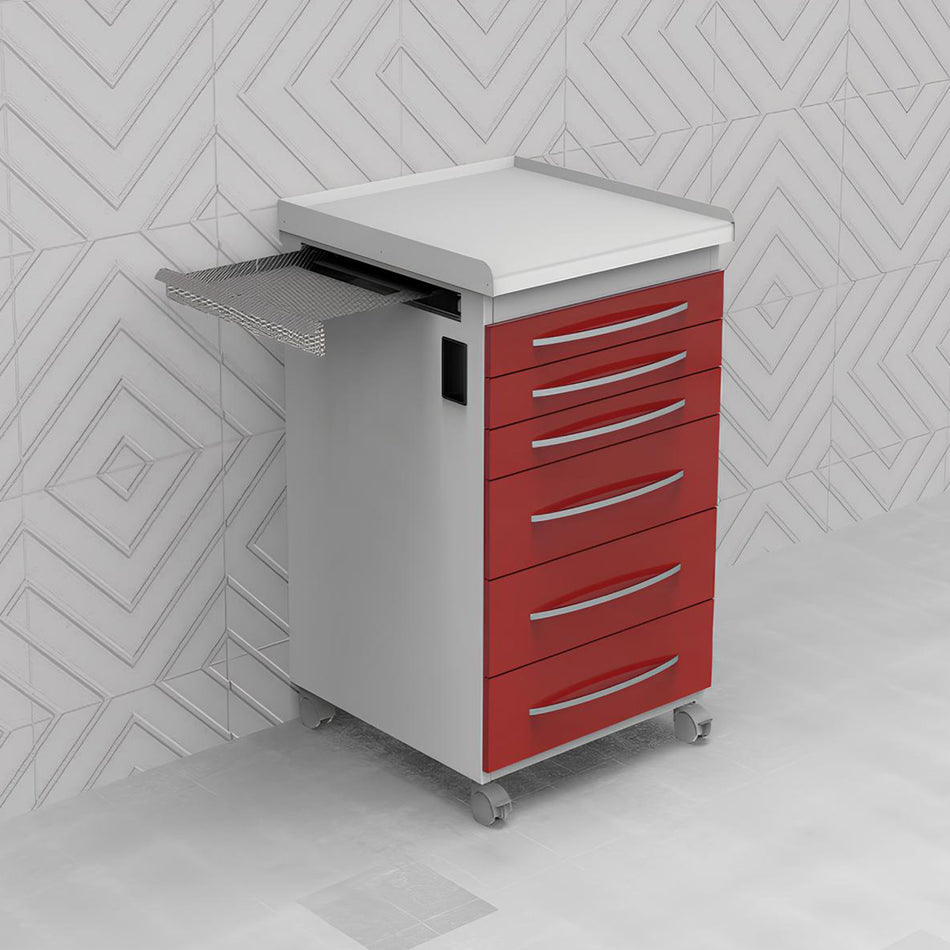 Mobile Clinic Cabinet - Laminate Countertop MB04