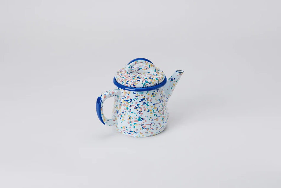 Wonder Wheel Small Teapot - Enamel Vintage Look Washable Teapot / Kapka
