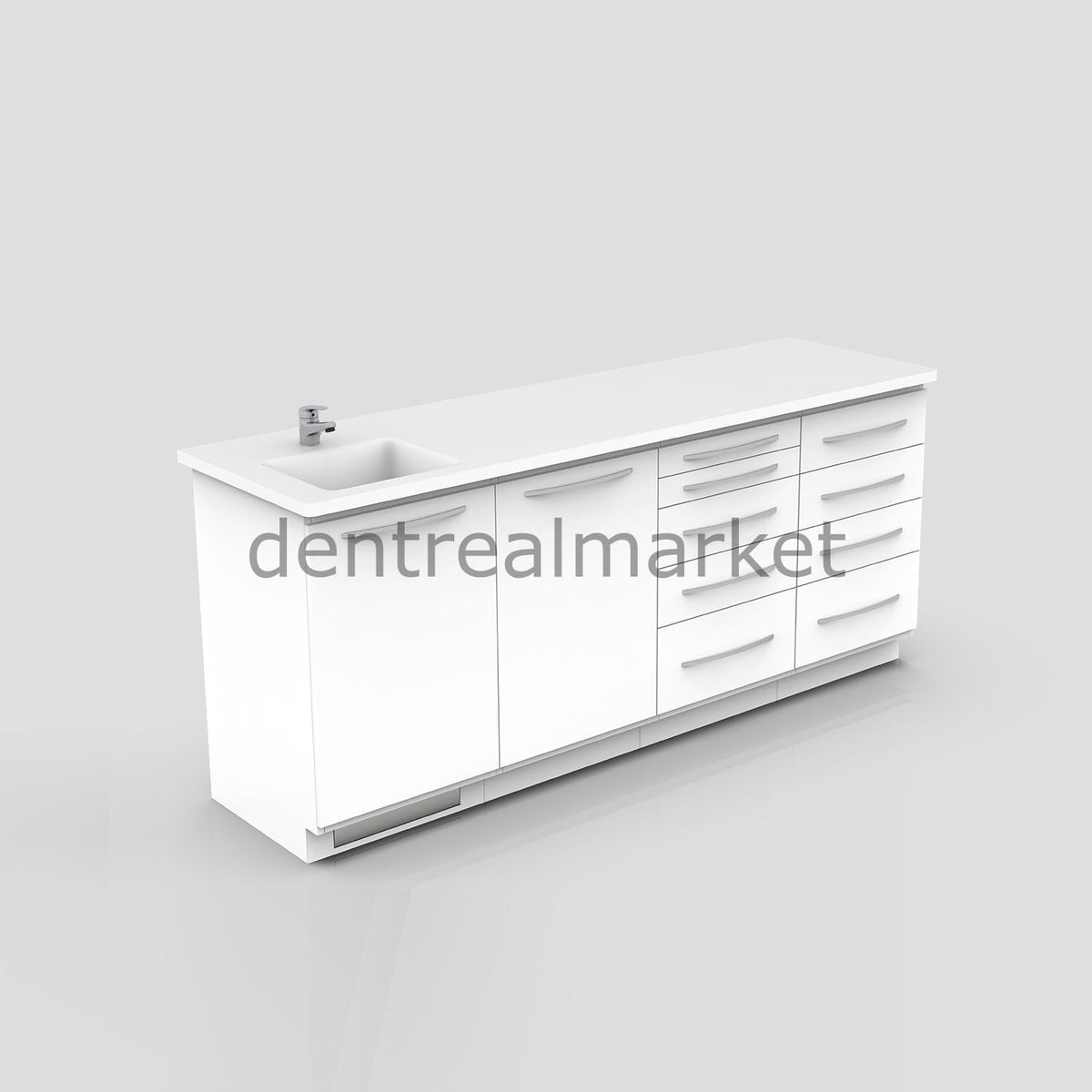 Grup Dental Foot-Controlled Clinic Workbench AN00 – Glass Top