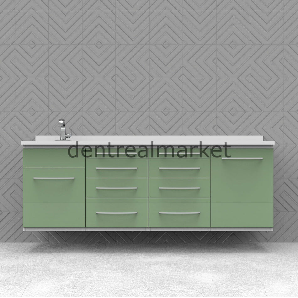 Grup Dental Wall-Mounted Clinic Workbench - Corian Top AN06