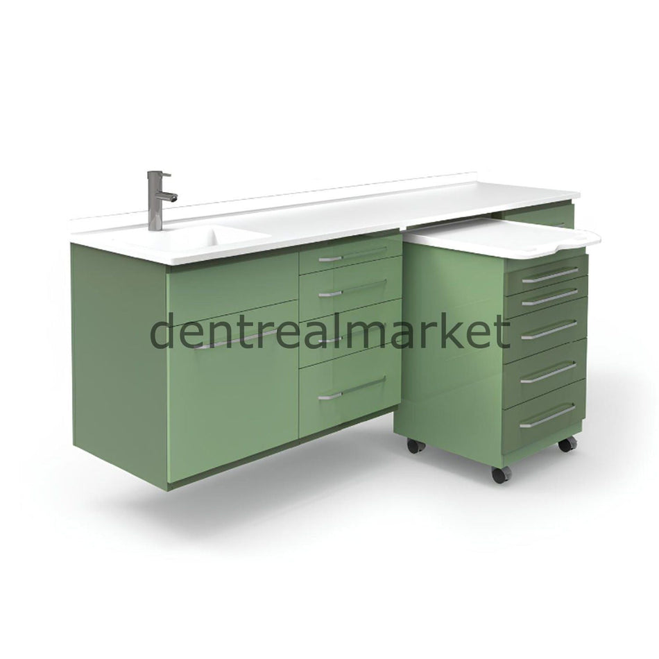 Grup Dental Wall-Mounted Clinic Counter - Corian Worktop AN05